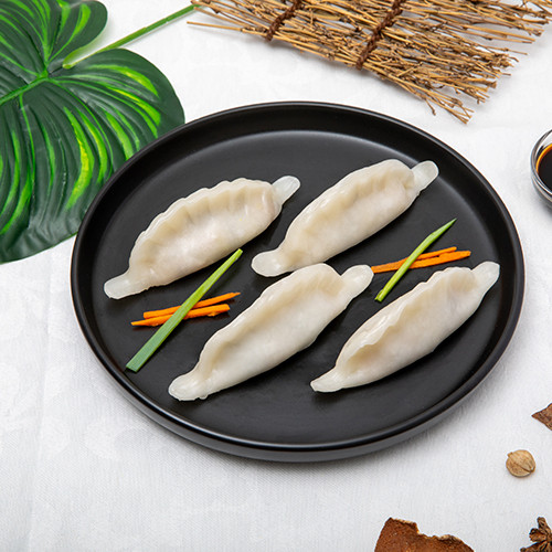 Dumplings de verduras cristalinos